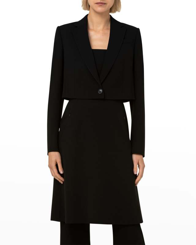 Cropped Double-Face Wool Jacket